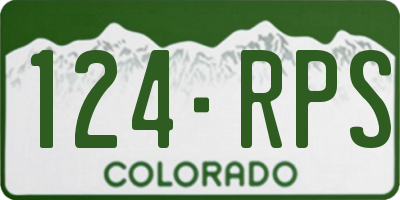 CO license plate 124RPS