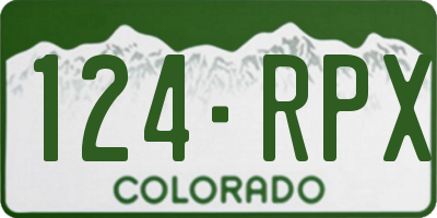 CO license plate 124RPX