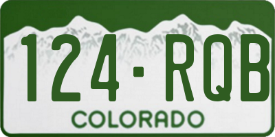 CO license plate 124RQB