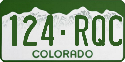 CO license plate 124RQC