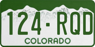 CO license plate 124RQD