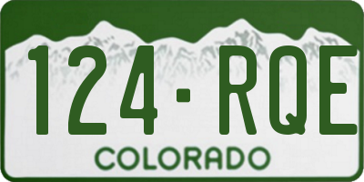 CO license plate 124RQE