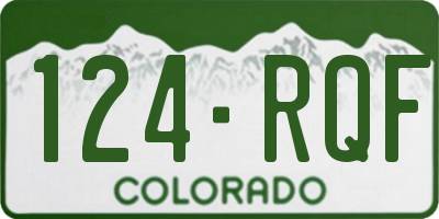 CO license plate 124RQF