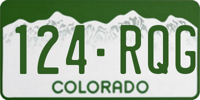 CO license plate 124RQG