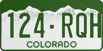 CO license plate 124RQH