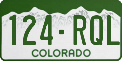 CO license plate 124RQL