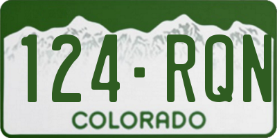 CO license plate 124RQN