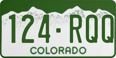 CO license plate 124RQQ