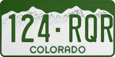 CO license plate 124RQR