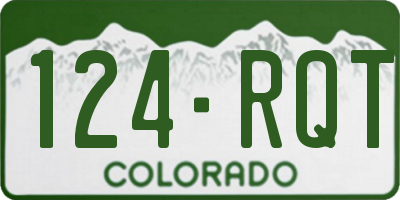 CO license plate 124RQT