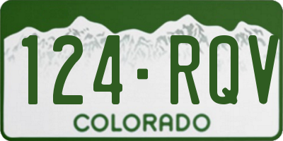 CO license plate 124RQV