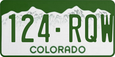 CO license plate 124RQW