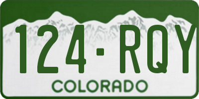 CO license plate 124RQY