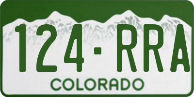 CO license plate 124RRA