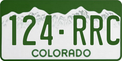 CO license plate 124RRC