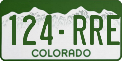 CO license plate 124RRE