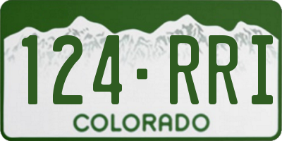 CO license plate 124RRI