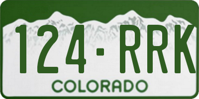 CO license plate 124RRK