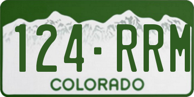 CO license plate 124RRM