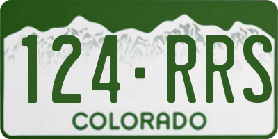 CO license plate 124RRS