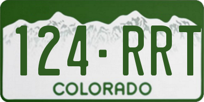 CO license plate 124RRT