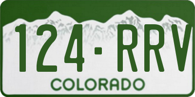 CO license plate 124RRV