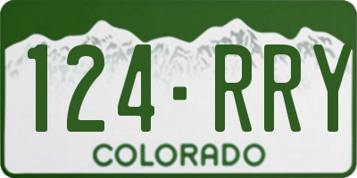 CO license plate 124RRY