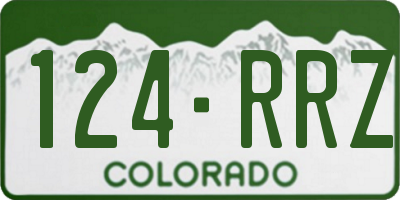 CO license plate 124RRZ