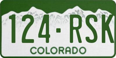 CO license plate 124RSK