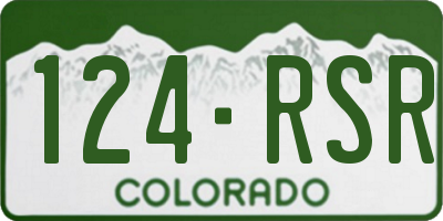 CO license plate 124RSR
