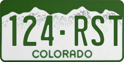 CO license plate 124RST