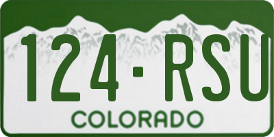 CO license plate 124RSU