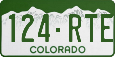 CO license plate 124RTE