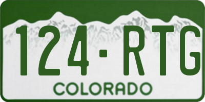 CO license plate 124RTG