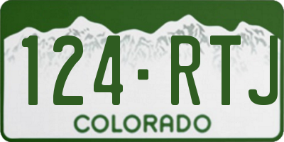 CO license plate 124RTJ