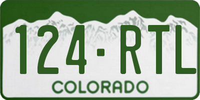CO license plate 124RTL