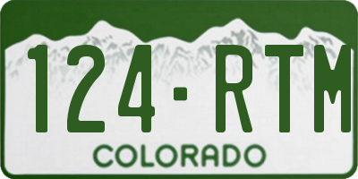 CO license plate 124RTM