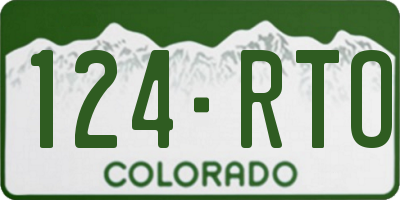 CO license plate 124RTO