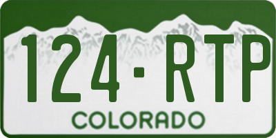 CO license plate 124RTP