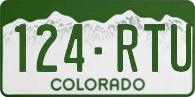 CO license plate 124RTU