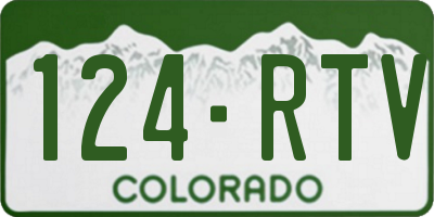 CO license plate 124RTV