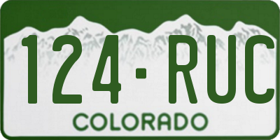 CO license plate 124RUC