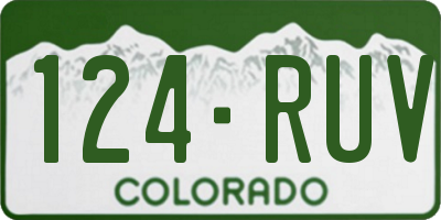CO license plate 124RUV