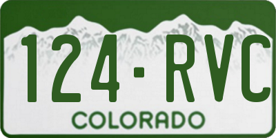 CO license plate 124RVC