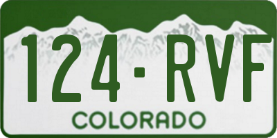 CO license plate 124RVF