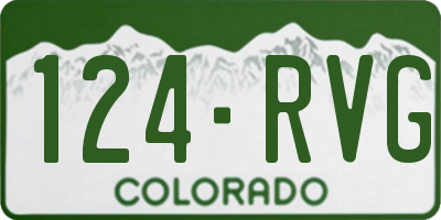 CO license plate 124RVG