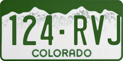 CO license plate 124RVJ