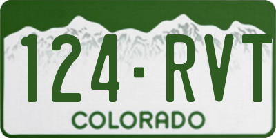 CO license plate 124RVT