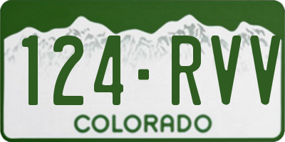 CO license plate 124RVV