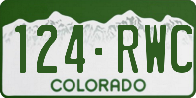 CO license plate 124RWC
